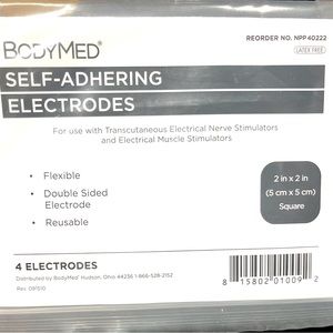 4- (4 per Pak) Body med self adhesive electrodes for stimulator machines NEW